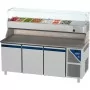DALMEC - Table à pizza positive 0/+10°C - GN 1/1 - 460 L - 3 portes pleines - Prof. 700