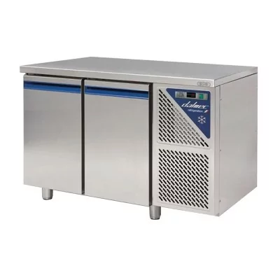 DALMEC - Table réfrigérée négative sans dosseret -18/-22°C - 230 L - 2 portes pleines - Sans groupe logé