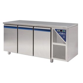 DALMEC - Table réfrigérée négative sans dosseret -18/-22°C - 350 L - 3 portes - Avec groupe logé