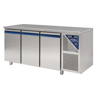 DALMEC - Table réfrigérée négative sans dosseret -18/-22°C - 350 L - 3 portes - Avec groupe logé