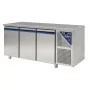DALMEC - Table réfrigérée négative sans dosseret -18/-22°C - 350 L - 3 portes - Avec groupe logé