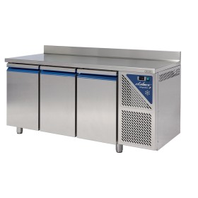 DALMEC - Table réfrigérée négative avec dosseret -18/-22°C - 350 L - 3 portes - Sans groupe logé