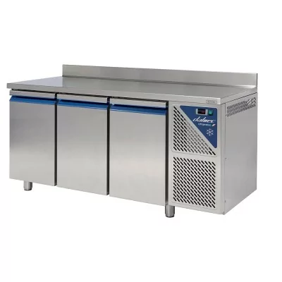 DALMEC - Table réfrigérée négative avec dosseret -18/-22°C - 350 L - 3 portes - Sans groupe logé