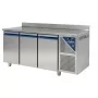 DALMEC - Table réfrigérée négative avec dosseret -18/-22°C - 350 L - 3 portes - Sans groupe logé