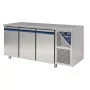 DALMEC - Table réfrigérée négative sans dosseret -18/-22°C - 460 L - 3 portes - Sans groupe logé