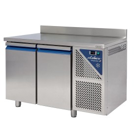 DALMEC - Table réfrigérée avec dosseret - Positive - 0/+10°C - 300 L - 2 portes - Sans groupe logé