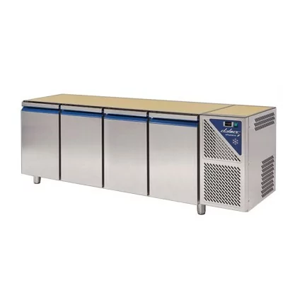 DALMEC - Table réfrigérée sans dessus - Positive 0/+10°C - 630 L - 4 portes - Groupe logé
