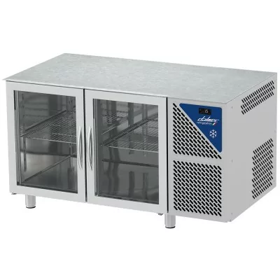 DALMEC - Table réfrigérée positive - Sans groupe - GN 1/1 - 300 L - 2 portes vitrées - P. 700 - Sans dessus