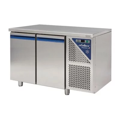 DALMEC - Table réfrigérée positive 0/+10°C - 230 L - 2 portes - Sans dosseret - Sans groupe logé