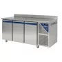 DALMEC - Table réfrigérée positive 0/+10°C - 350 L - 3 portes - Avec dosseret - Sans groupe logé