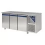 DALMEC - Table réfrigérée positive 0/+10°C - 460 L - 3 portes - Sans dosseret - Sans groupe logé