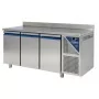 DALMEC - Table réfrigérée positive avec dosseret 0/+10°C - 460 L - 3 portes - Sans groupe logé