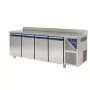 DALMEC - Table réfrigérée positive 0/+10°C - 470 L - Avec dosseret - 4 portes - Avec groupe logé