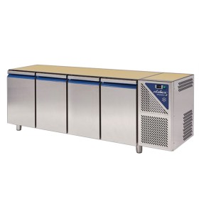 DALMEC - Table réfrigérée positive 0/+10°C - 630 L - 4 portes - Sans dessus - Sans groupe logé