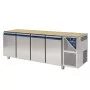 DALMEC - Table réfrigérée positive 0/+10°C - 630 L - 4 portes - Sans dessus - Sans groupe logé