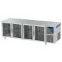 DALMEC - Table réfrigérée positive 0/+10°C - GN 1/1 - 630 L - 4 portes vitrées - Prof. 700 - Sans dessus