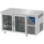 DALMEC - Table réfrigérée vitrée positive 0/+10°C - 230 L - 2 portes - Prof. 600 - 430 x 325 - Sans dosseret