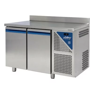 DALMEC - Table réfrigérée négative avec dosseret -18/-22°C - 396 L - 2 portes pleines - Avec groupe logé
