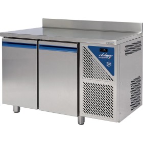 DALMEC - Table réfrigérée positive - Sans groupe - 396 L - 2 portes pleines - P. 800 - 600x400 - Avec dosseret