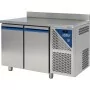 DALMEC - Table réfrigérée positive - Sans groupe - 396 L - 2 portes pleines - P. 800 - 600x400 - Avec dosseret