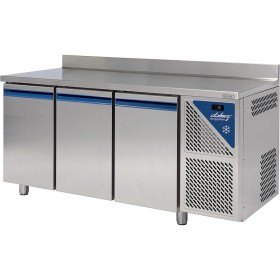 DALMEC - Table réfrigérée positive - Sans groupe - 606 L - 3 portes pleines - P. 800 - 600x400 - Avec dosseret
