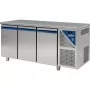 DALMEC - Table réfrigérée positive - Sans groupe - 606 L - 3 portes pleines - P. 800 - 600x400 - Sans dosseret