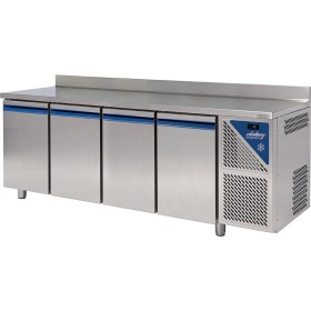 DALMEC - Table réfrigérée positive - Sans groupe - 816 L - 4 portes pleines - P. 800 - 600x400 - Avec dosseret
