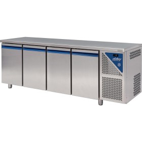 DALMEC - Table réfrigérée positive - Sans groupe - 816 L - 4 portes pleines - P. 800 - 600x400 - Sans dosseret