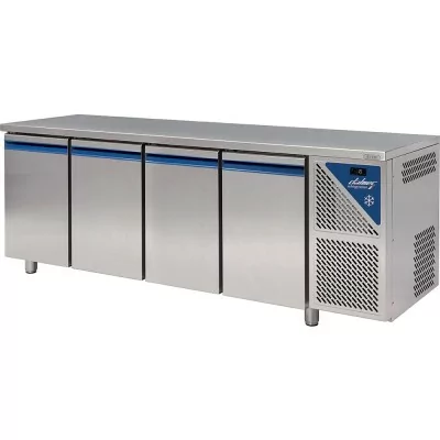 DALMEC - Table réfrigérée positive - Sans groupe - 816 L - 4 portes pleines - P. 800 - 600x400 - Sans dosseret