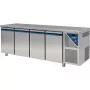 DALMEC - Table réfrigérée positive - Sans groupe - 816 L - 4 portes pleines - P. 800 - 600x400 - Sans dosseret