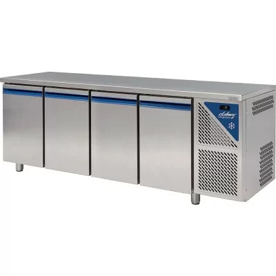 DALMEC - Table réfrigérée positive 0/+10°C - 816 L - 4 portes pleines - Prof. 800 - 600 x 400