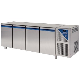 DALMEC - Table réfrigérée sans dessus - Positive 0/+10°C - 816 L - 4 portes pleines - Prof. 800 - 600 x 400