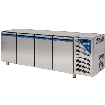 DALMEC - Table réfrigérée sans dessus - Positive 0/+10°C - 816 L - 4 portes pleines - Prof. 800 - 600 x 400