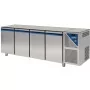 DALMEC - Table réfrigérée sans dessus - Positive 0/+10°C - 816 L - 4 portes pleines - Prof. 800 - 600 x 400