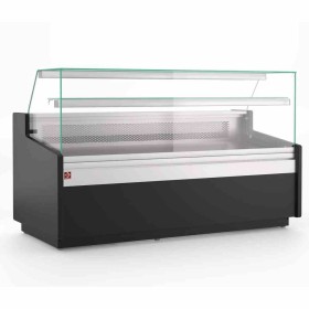 DIAMOND - Fin de série - Comptoir vitrine ventilé avec réserve largeur 1055 mm - Noir