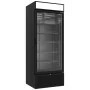 DIAMOND - Vitrine ventilée positive 715 litres NOIRE avec caisson lumineux