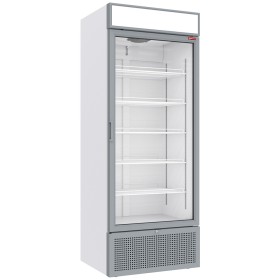 DIAMOND - Vitrine ventilée positive 715 litres BLANCHE avec caisson lumineux