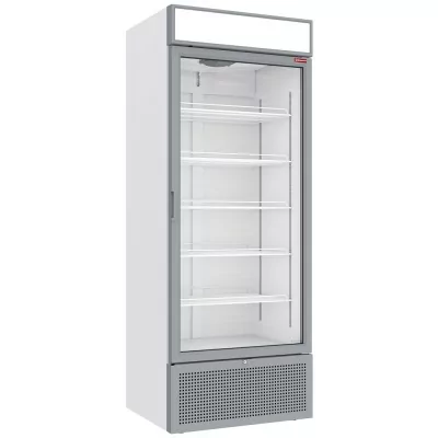 DIAMOND - Vitrine ventilée positive 715 litres BLANCHE avec caisson lumineux