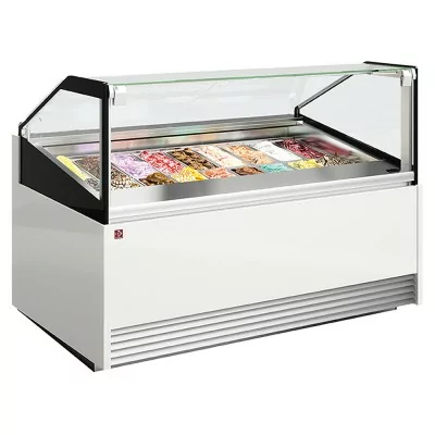 DIAMOND - Comptoir à crème glacée OTTAWA 24 bacs inox (360x165)
