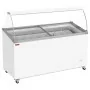 DIAMOND - Conservateur comptoir à glaces 467 L couvercles coulissants, vitres bombées, capacité 8 bacs