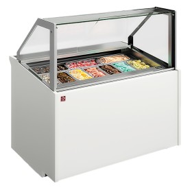 DIAMOND - Comptoir à crème glacée LAVAL 10 bacs inox (360x165)