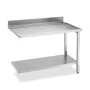 SMEG - Table de sortie côté droit avec dosseret inox et étagère basse L. 1200 mm