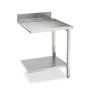 SMEG - Table de sortie côté droit avec dosseret inox et étagère basse L. 700 mm