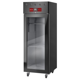 DIAMOND - Armoire de maturation dry aging pour viande 600 Lit. ventilée, 1 porte vitrée, 20xGN 2/1 BLACK