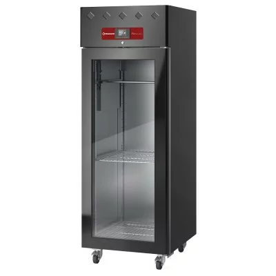 DIAMOND - Armoire de maturation dry aging pour viande 600 Lit. ventilée, 1 porte vitrée, 20xGN 2/1 BLACK
