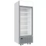 DIAMOND - Vitrine ventilée négative vitrée 646 litres - 5 niveaux fixes avec caisson lumineux - BLANCHE