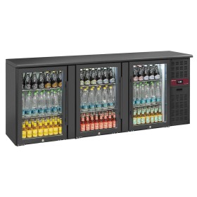 DIAMOND - Refroidisseur de bouteilles 3 portes vitrées, 500 litres, pieds réglables