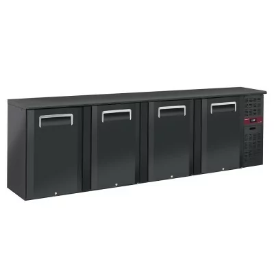 DIAMOND - Refroidisseur de bouteilles 4 portes, 620 litres, pieds réglables 