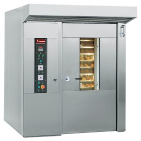 DIAMOND - Four électrique pour boulangerie et pâtisserie, rotatif, 15 ou 18 Niv.(600x800 mm), L. 1840 mm