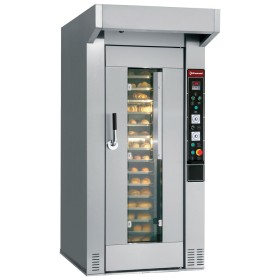 DIAMOND - Four électrique pour boulangerie et pâtisserie, rotatif, 15 ou 18 Niv.(600x800 mm), L. 1330 mm